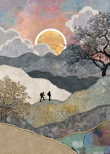 Hikers, Greeting Card
