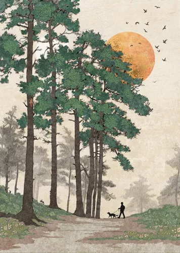 Hikers, Greeting Card