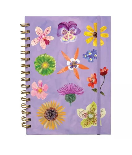 Floral Supernova A5 Blank Wiro Notebook