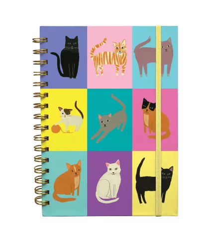 Cat Etticate A5 Blank Wiro Notebook