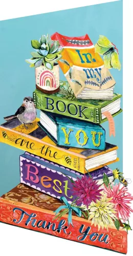 Bookstack Lasercut Card single