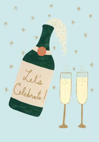 Champagne Celebrate Petite Card