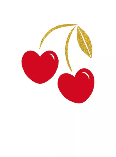 Tiny But Mighty Heart Cherries Card