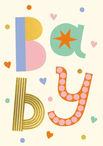 Baby Letter Blocks Card