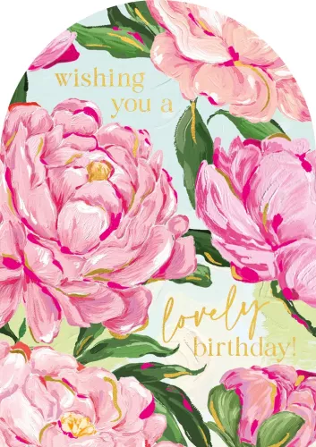Sundaze Peonies Birthday Card