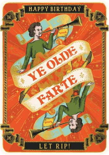 Huzzah Ye Olde Farte Birthday Card