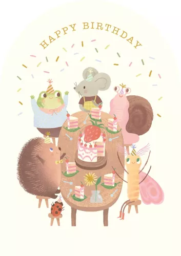 Little Mouse Party Birthday Card