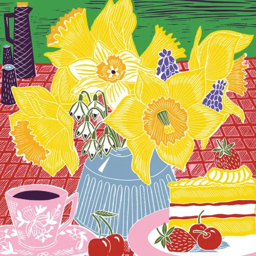 Nature Trail Daffodils Cake Card