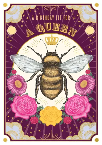 Soulmates Birthday Queen Bee Card