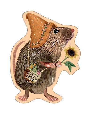 Tale & Ivy Mouse Wooden Pin Badge