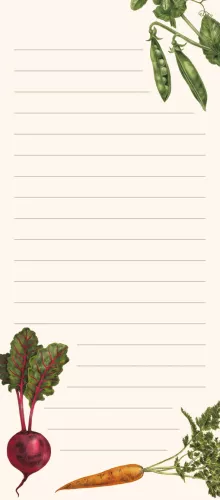 Garden Vegetables Magnetic List Pad