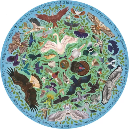 Shakespeare’s Birds A 1000-piece Circular Jigsaw Puzzle