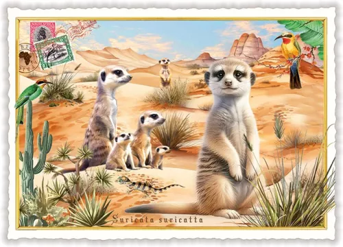 Meerkats, Postcard