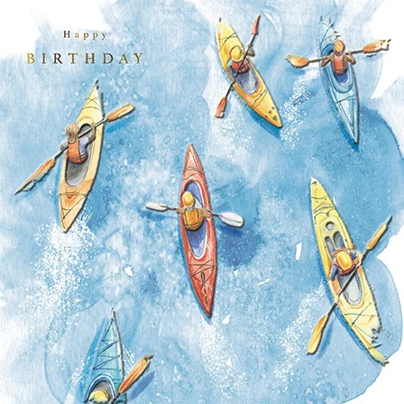 Canoeists, Greeting Card