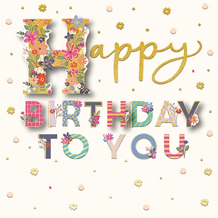 Bday Open / Floral Birthday, Greeting Card