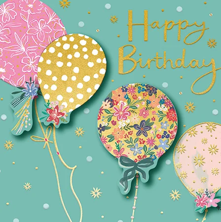 Bday Open / Floral Celebrations, Greeting Card