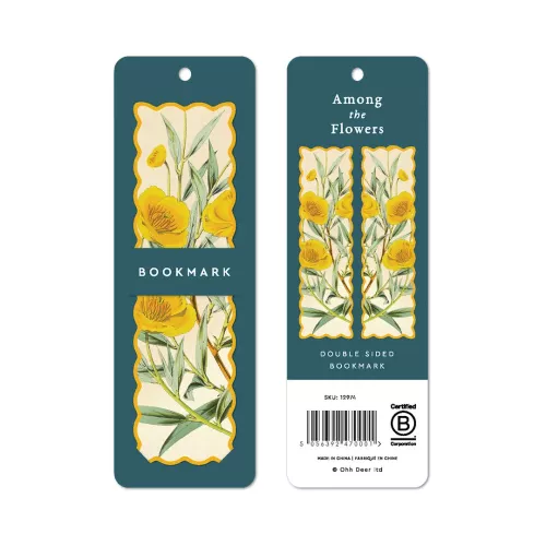Scalloped Yellow Flower, Premium Bookmark
