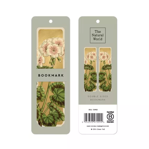 Natural World Geranium, Premium Bookmark