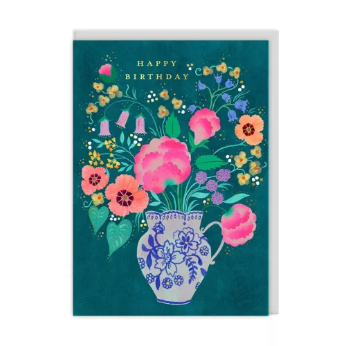 Flower Vase, Greeting Card (A6)