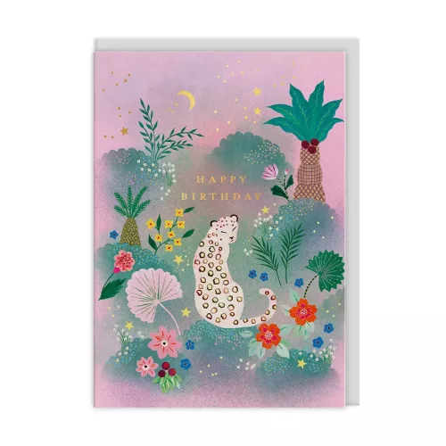 Tropical Leopard, Greeting Card (A6)