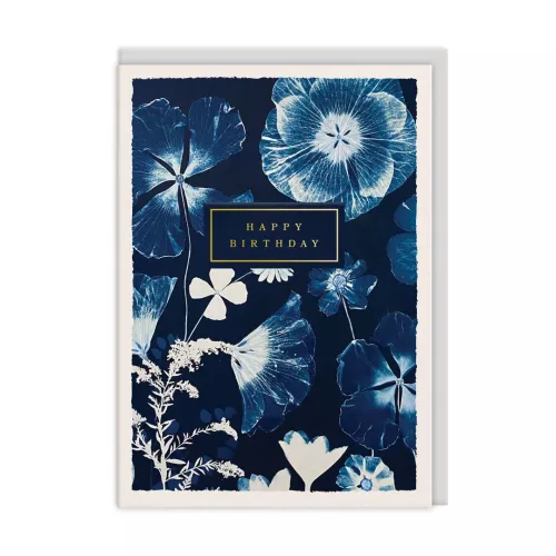 Birthday Blue Hibiscus, Greeting Card (A6)