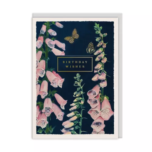 Birthday Wishes Foxgloves, Greeting Card (A6)