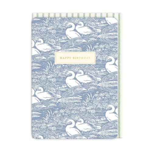 Swans Chambray, Greeting Card (A6)