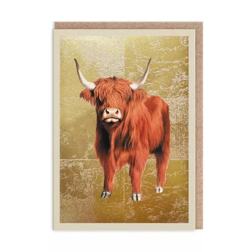 Highland Cow, Greeting Card (A6)