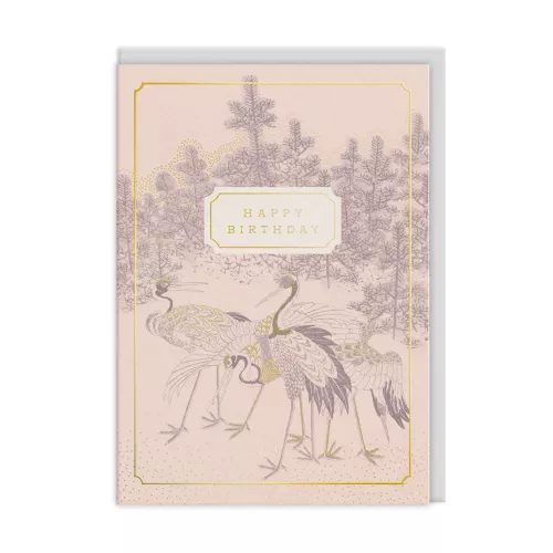 Eastern Elegance Cranes Sun & Moon