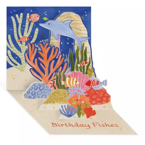 Birthday Fishes, Pop-up Greeting Card
