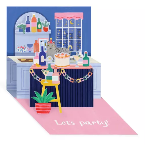 Sip Sip Horay, Pop-up Greeting Card