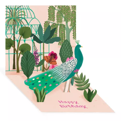 Peacock Pop Up, Pop-up Greeting Card