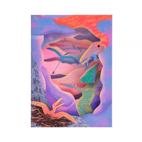 Flying Dinosaurs, Greeting Card - Layers (3D)