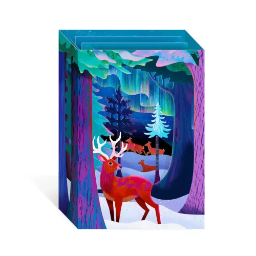 Northern Lights, Greeting Card - Layers (3D)