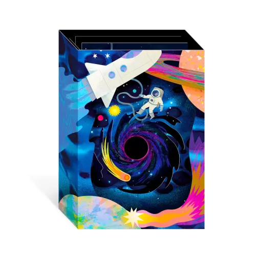 Space Man, Greeting Card - Layers (3D)