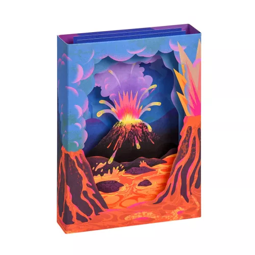 Volcano, Greeting Card - Layers (3D)