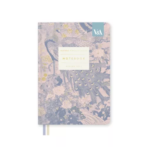 Eastern Elegance Peacock, Fabric Hardback Notebook (B6)