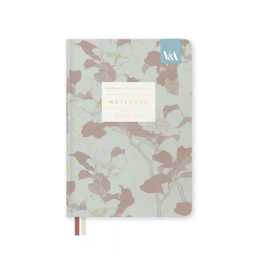 Eastern Elegance Tree Peony, Fabric Hardback Notebook (B6)