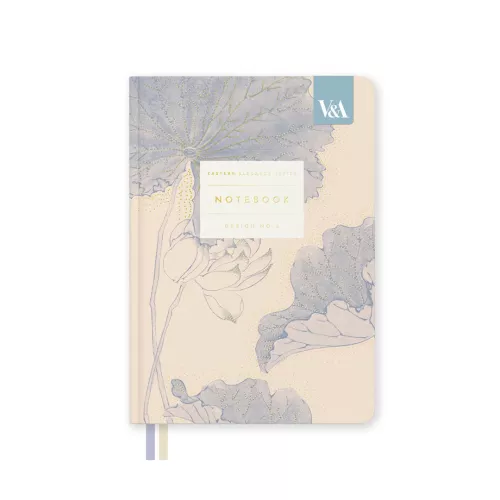 Eastern Elegance Water Lillies, Fabric Hardback Notebook (B6)