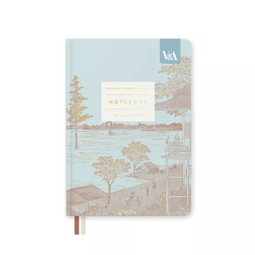 Eastern Elegance Terrace Landscape, Fabric Hardback Notebook (B6)