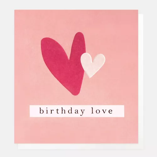 Hearts On Pink Birthday Love Card