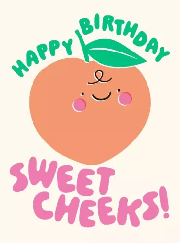 Sweet Cheeks, Greeting Card