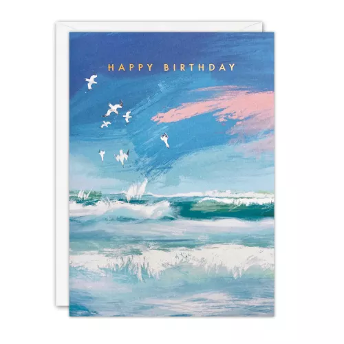 Diving Gannets Birthday Card