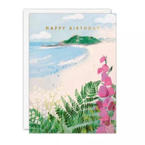 View from the Coast Path Birthday Card