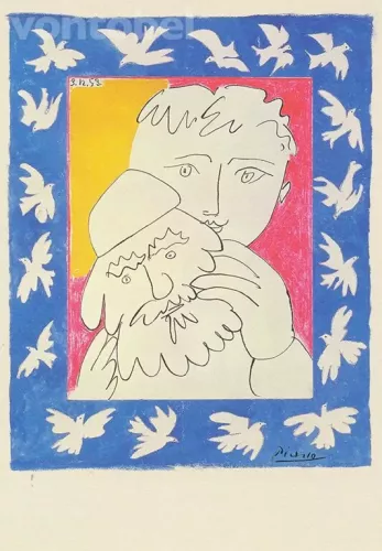 The Old Year, Pablo Picasso, Greeting Card