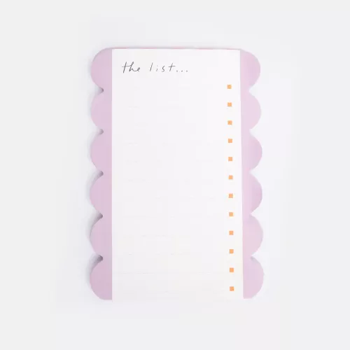 Lilac Scallop Edge List Pad