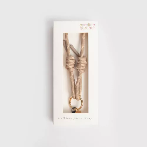 Taupe Cord Long Phone Strap