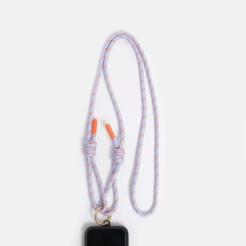Lilac/Orange Cord Long Phone Strap