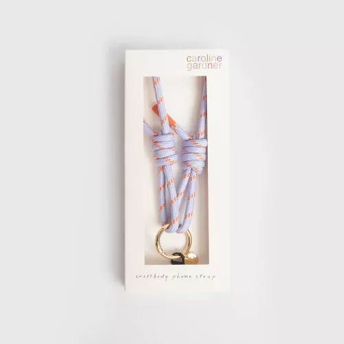 Lilac/Orange Cord Long Phone Strap