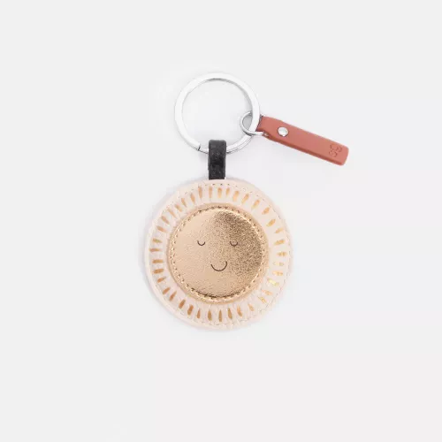 Golden Sunshine Circle Keyring